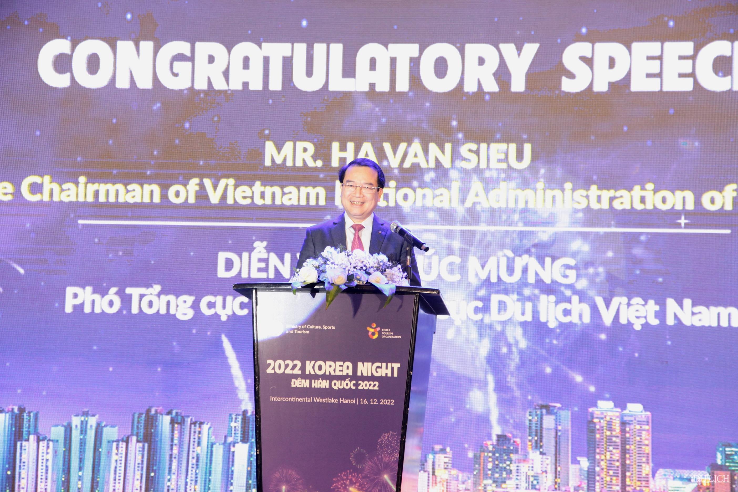 Phó Tổng cục trưởng TCDL Việt Nam Hà Văn Siêu phát biểu tại chương trình